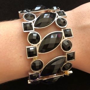 Black and silver bracelet